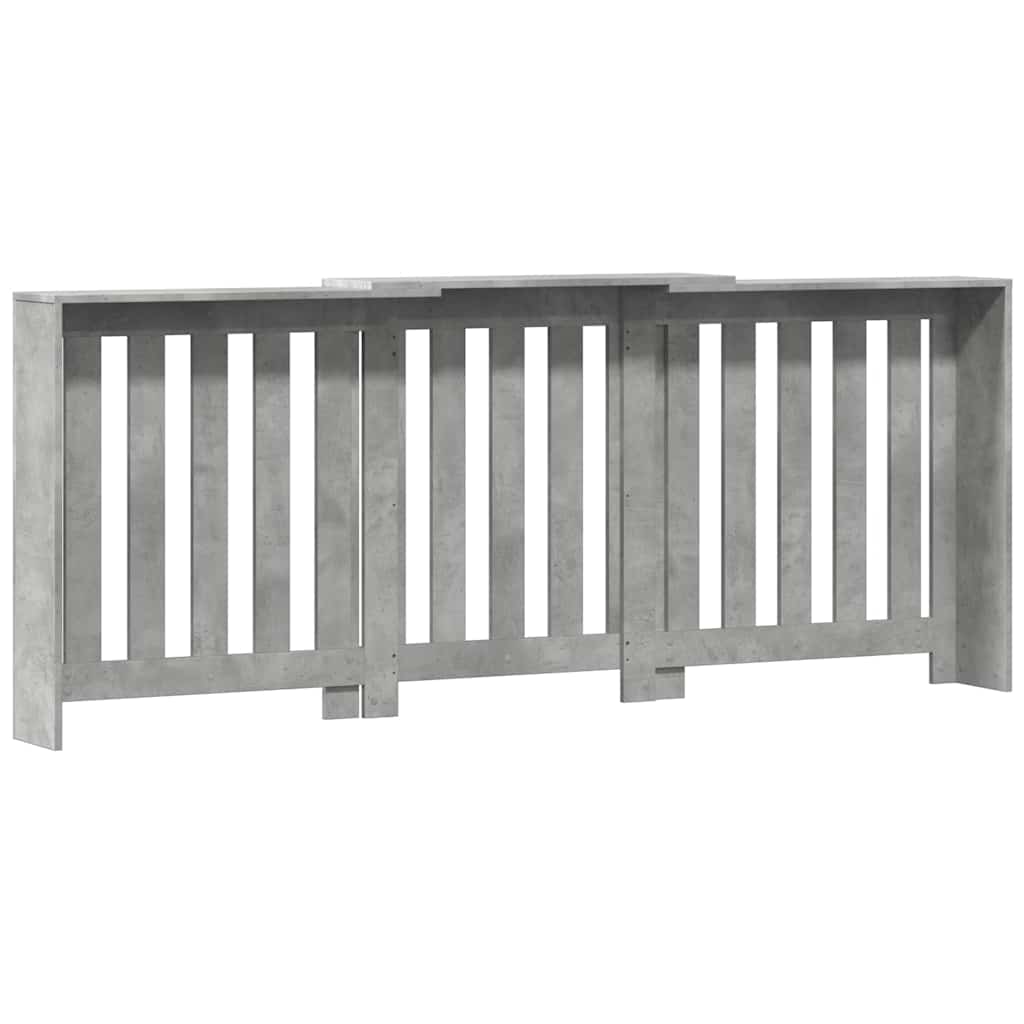 vidaXL Mască pentru calorifer gri beton 205x21,5x83,5cm lemn prelucrat vidaXL Mască pentru calorifer gri beton 205x21,5x83,5cm lemn prelucrat
