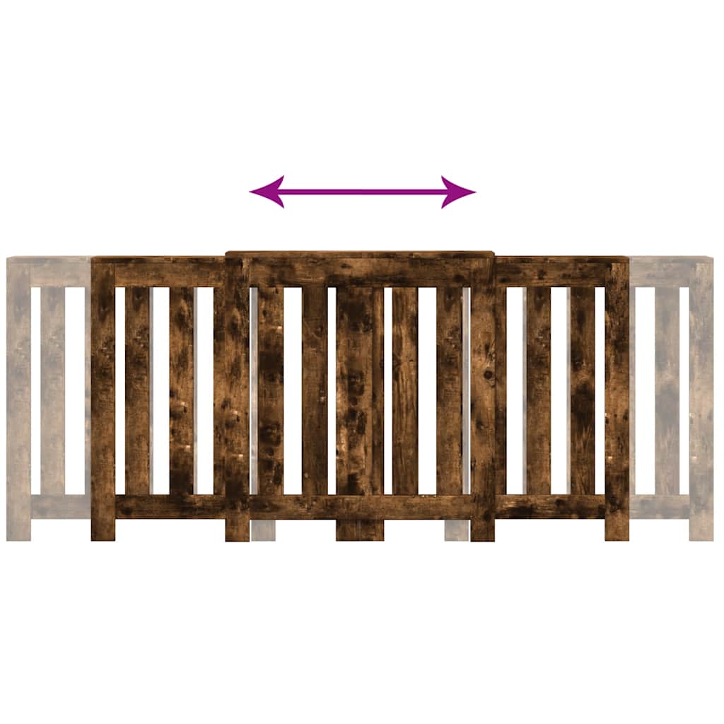 vidaXL Mască pentru calorifer stejar fumuriu 205x21,5x83,5 cm lemn vidaXL Mască pentru calorifer stejar fumuriu 205x21,5x83,5 cm lemn