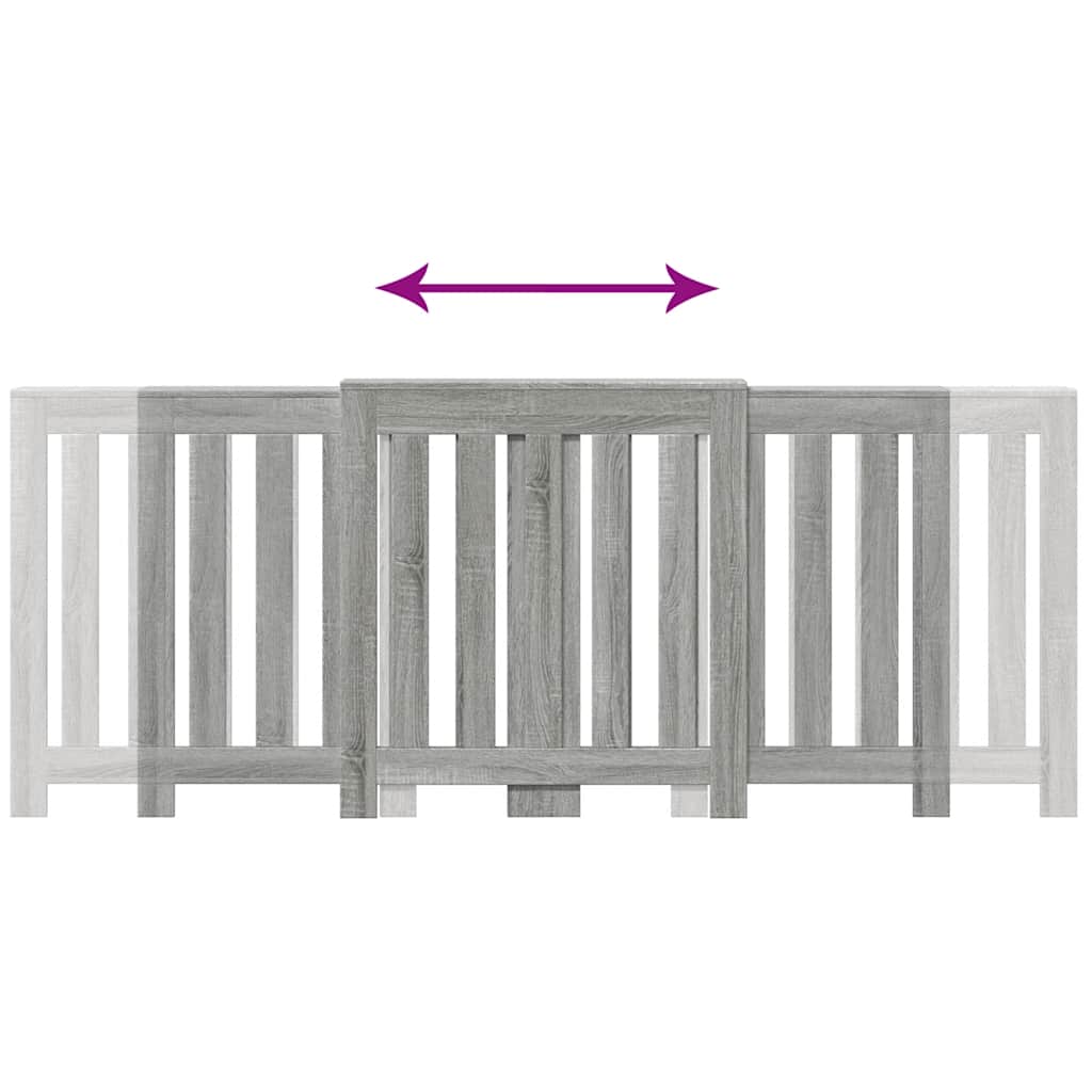 vidaXL Mască pentru calorifer sonoma gri 205x21,5x83,5 cm lemn vidaXL Mască pentru calorifer sonoma gri 205x21,5x83,5 cm lemn