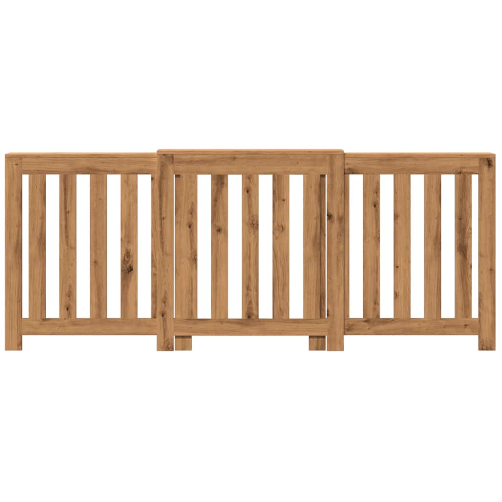 vidaXL Mască pentru calorifer stejar artizanal 205x21,5x83,5 cm lemn vidaXL Mască pentru calorifer stejar artizanal 205x21,5x83,5 cm lemn