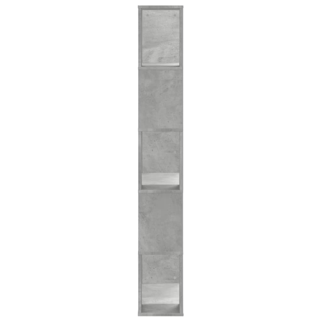vidaXL Bibliotecă cu 5 niveluri gri beton 80,5x23,5x162,5 cm lemn vidaXL Bibliotecă cu 5 niveluri gri beton 80,5x23,5x162,5 cm lemn