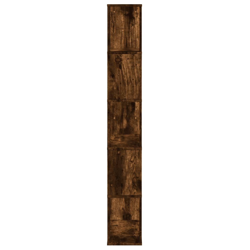 vidaXL Bibliotecă cu 5 niveluri stejar fumuriu 80,5x23,5x162,5 cm lemn vidaXL Bibliotecă cu 5 niveluri stejar fumuriu 80,5x23,5x162,5 cm lemn