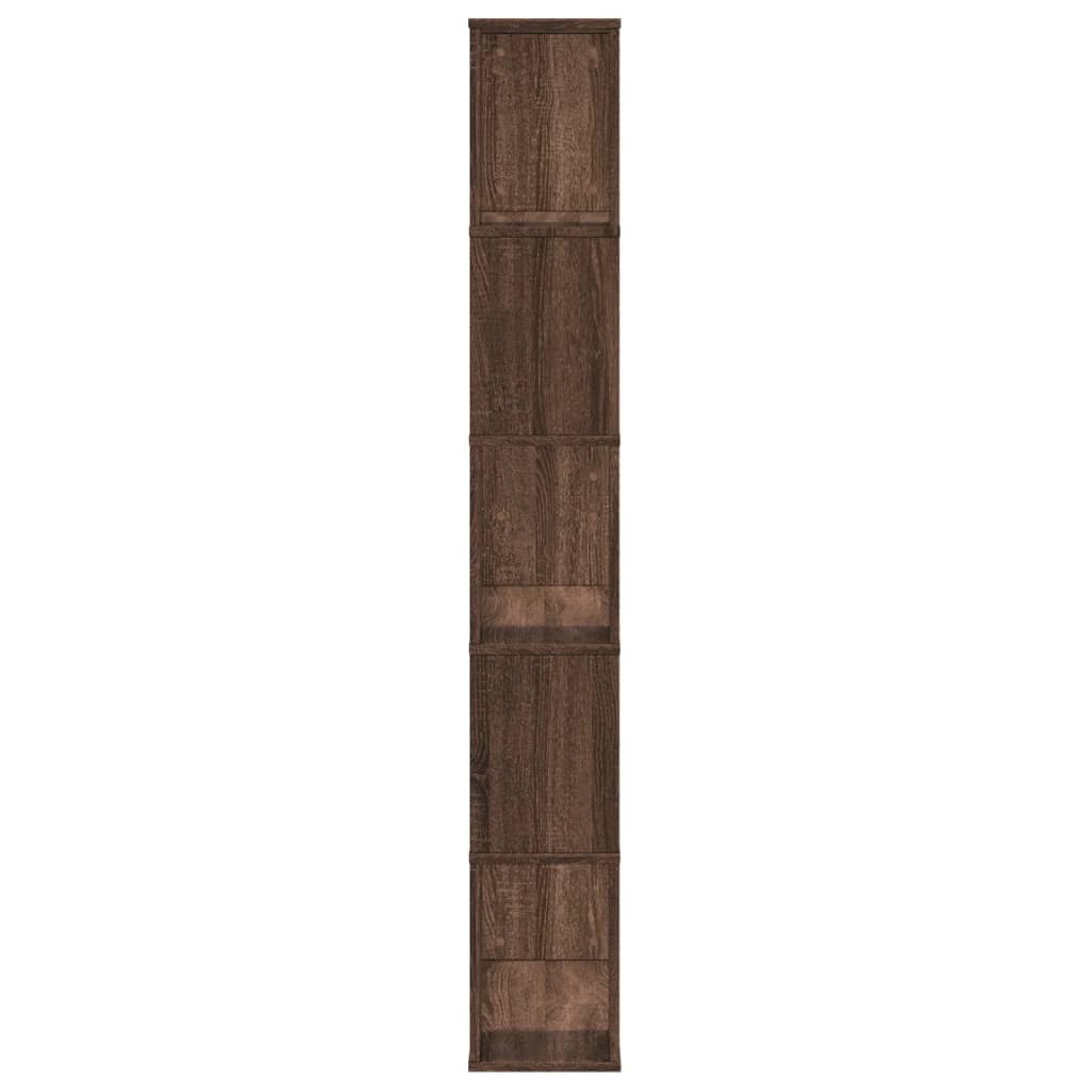 vidaXL Bibliotecă 5 niveluri stejar maro 80,5x23,5x162,5 cm lemn vidaXL Bibliotecă 5 niveluri stejar maro 80,5x23,5x162,5 cm lemn