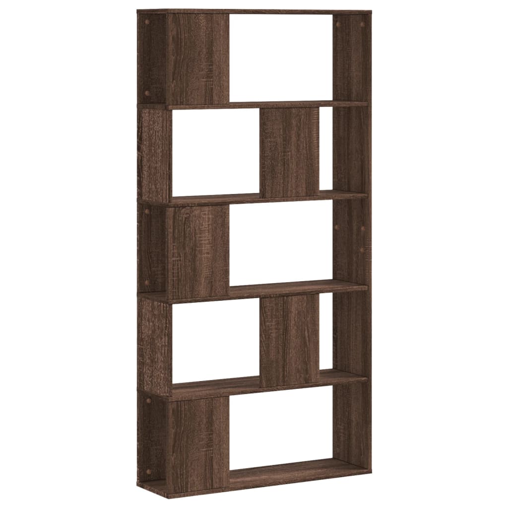 vidaXL Bibliotecă 5 niveluri stejar maro 80,5x23,5x162,5 cm lemn vidaXL Bibliotecă 5 niveluri stejar maro 80,5x23,5x162,5 cm lemn