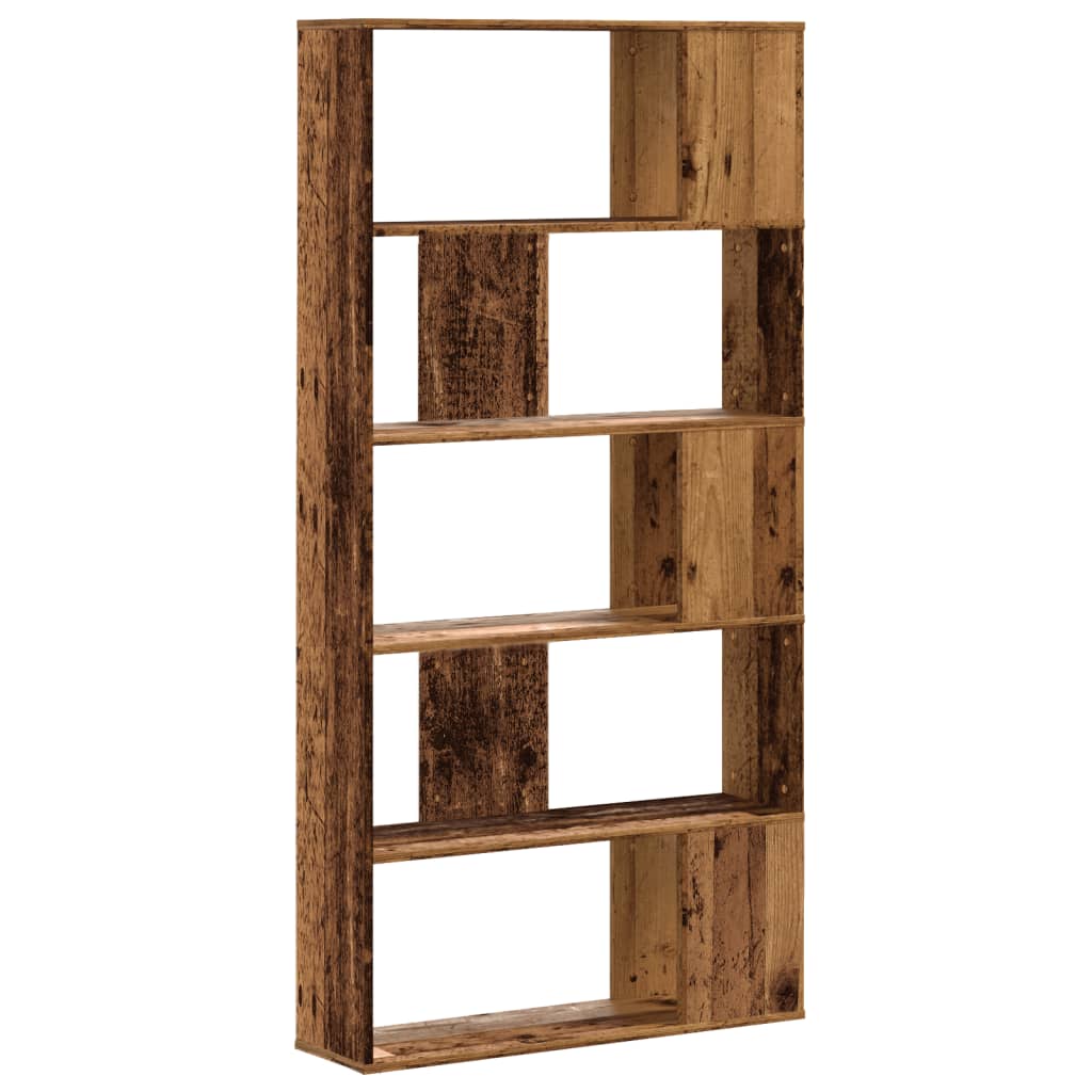 vidaXL Bibliotecă cu 5 niveluri lemn vechi 80,5x23,5x162,5 cm lemn vidaXL Bibliotecă cu 5 niveluri lemn vechi 80,5x23,5x162,5 cm lemn