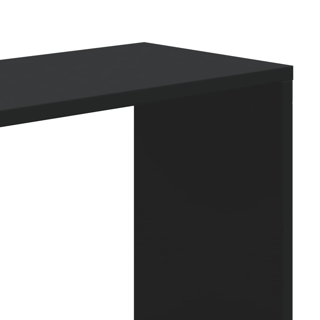 vidaXL Bibliotecă cu 5 niveluri negru 45x23,5x162,5 cm lemn prelucrat