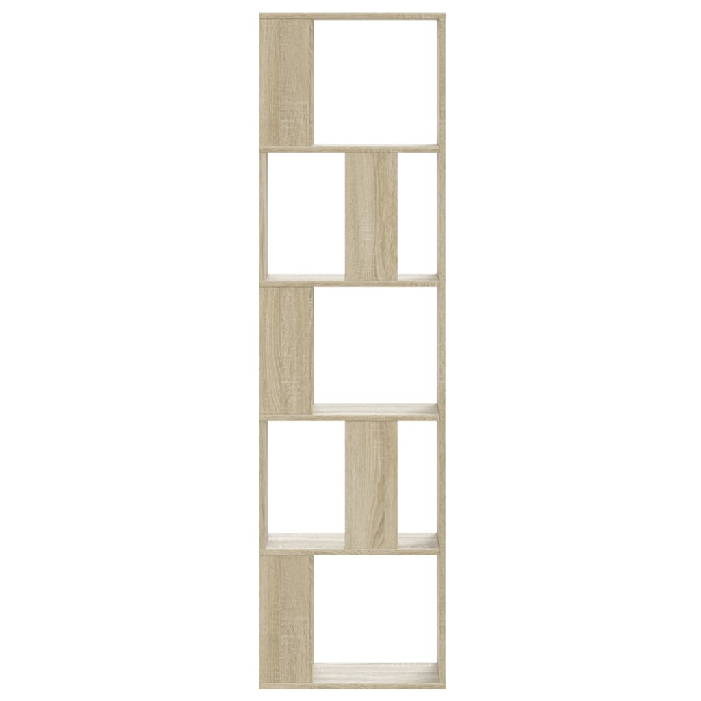 vidaXL Bibliotecă cu 5 niveluri stejar sonoma 45x23,5x162,5 cm lemn