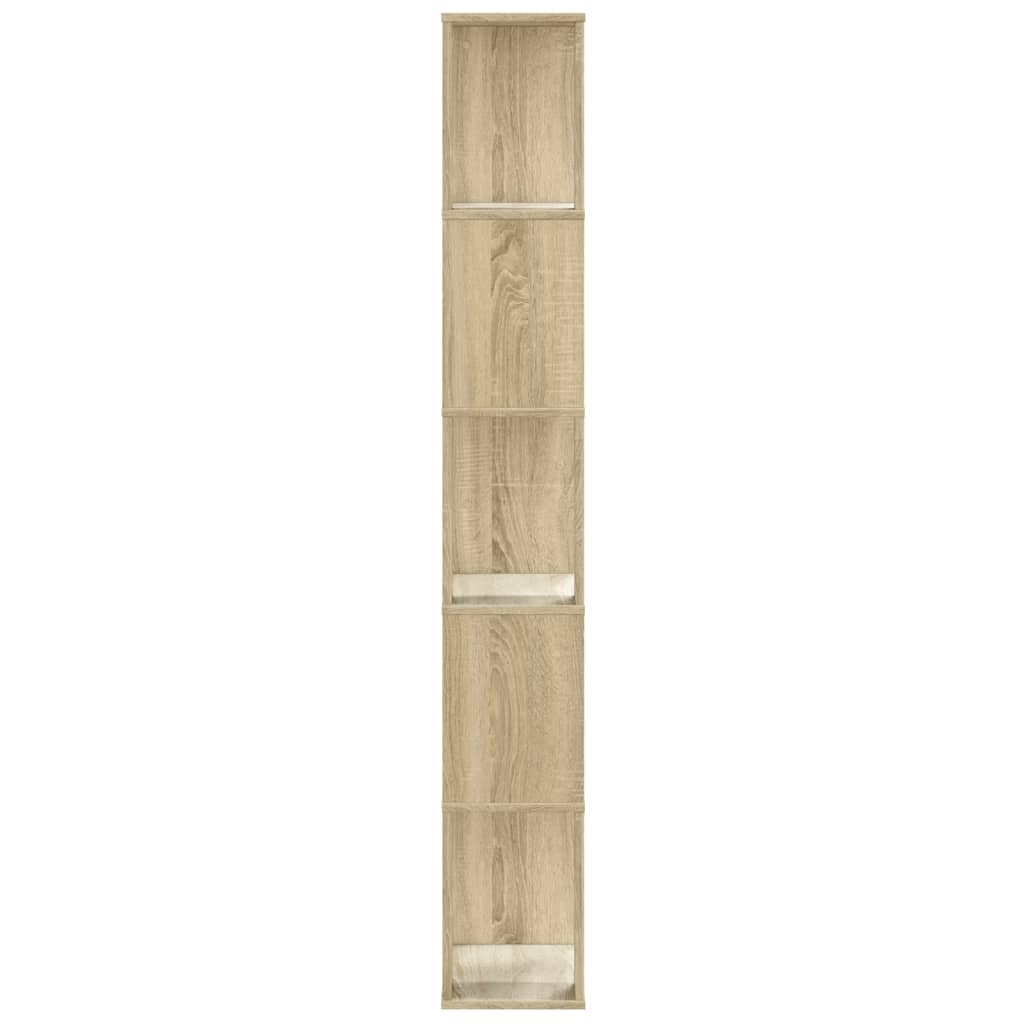 vidaXL Bibliotecă cu 5 niveluri stejar sonoma 45x23,5x162,5 cm lemn