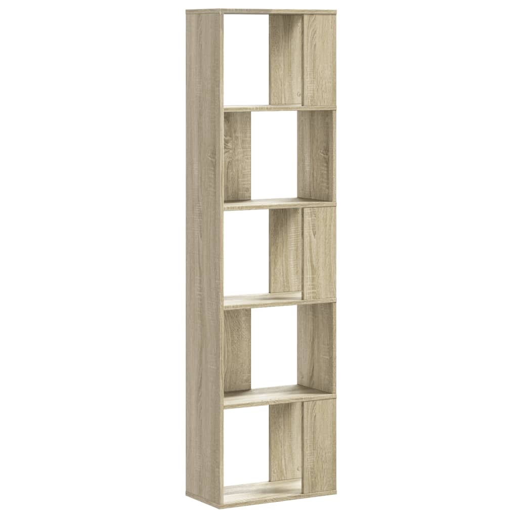 vidaXL Bibliotecă cu 5 niveluri stejar sonoma 45x23,5x162,5 cm lemn