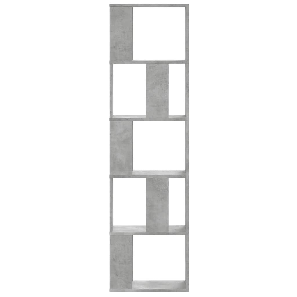 vidaXL Bibliotecă cu 5 niveluri gri beton 45x23,5x162,5 cm lemn vidaXL Bibliotecă cu 5 niveluri gri beton 45x23,5x162,5 cm lemn