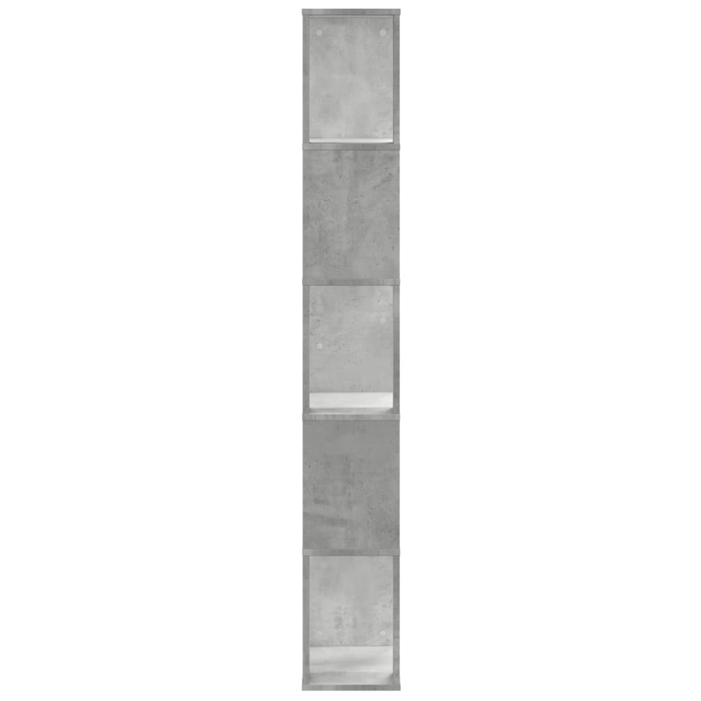 vidaXL Bibliotecă cu 5 niveluri gri beton 45x23,5x162,5 cm lemn vidaXL Bibliotecă cu 5 niveluri gri beton 45x23,5x162,5 cm lemn