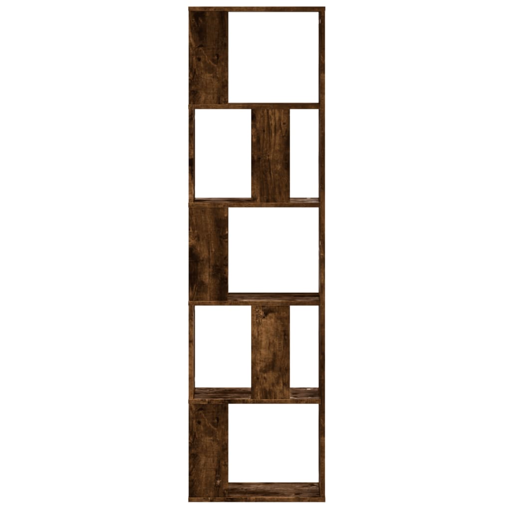 vidaXL Bibliotecă cu 5 niveluri stejar fumuriu 45x23,5x162,5 cm lemn vidaXL Bibliotecă cu 5 niveluri stejar fumuriu 45x23,5x162,5 cm lemn