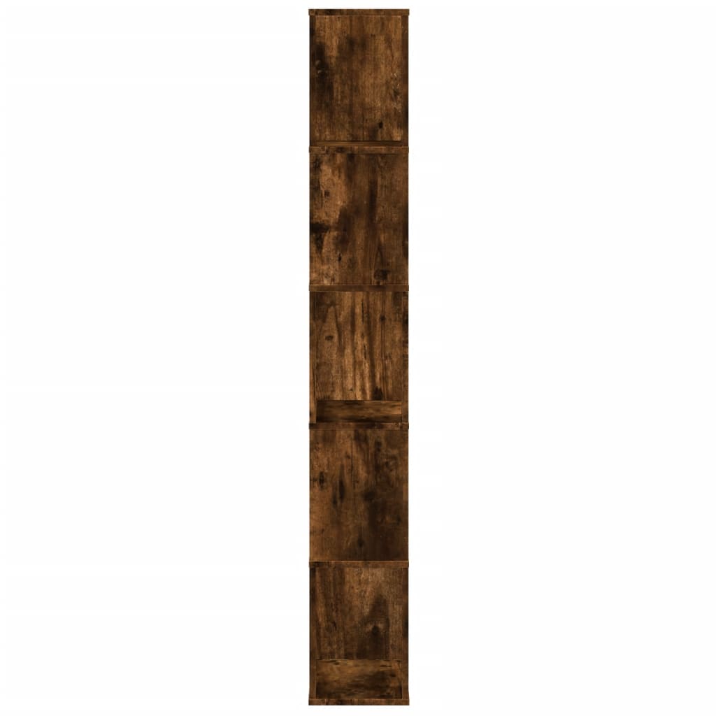 vidaXL Bibliotecă cu 5 niveluri stejar fumuriu 45x23,5x162,5 cm lemn vidaXL Bibliotecă cu 5 niveluri stejar fumuriu 45x23,5x162,5 cm lemn