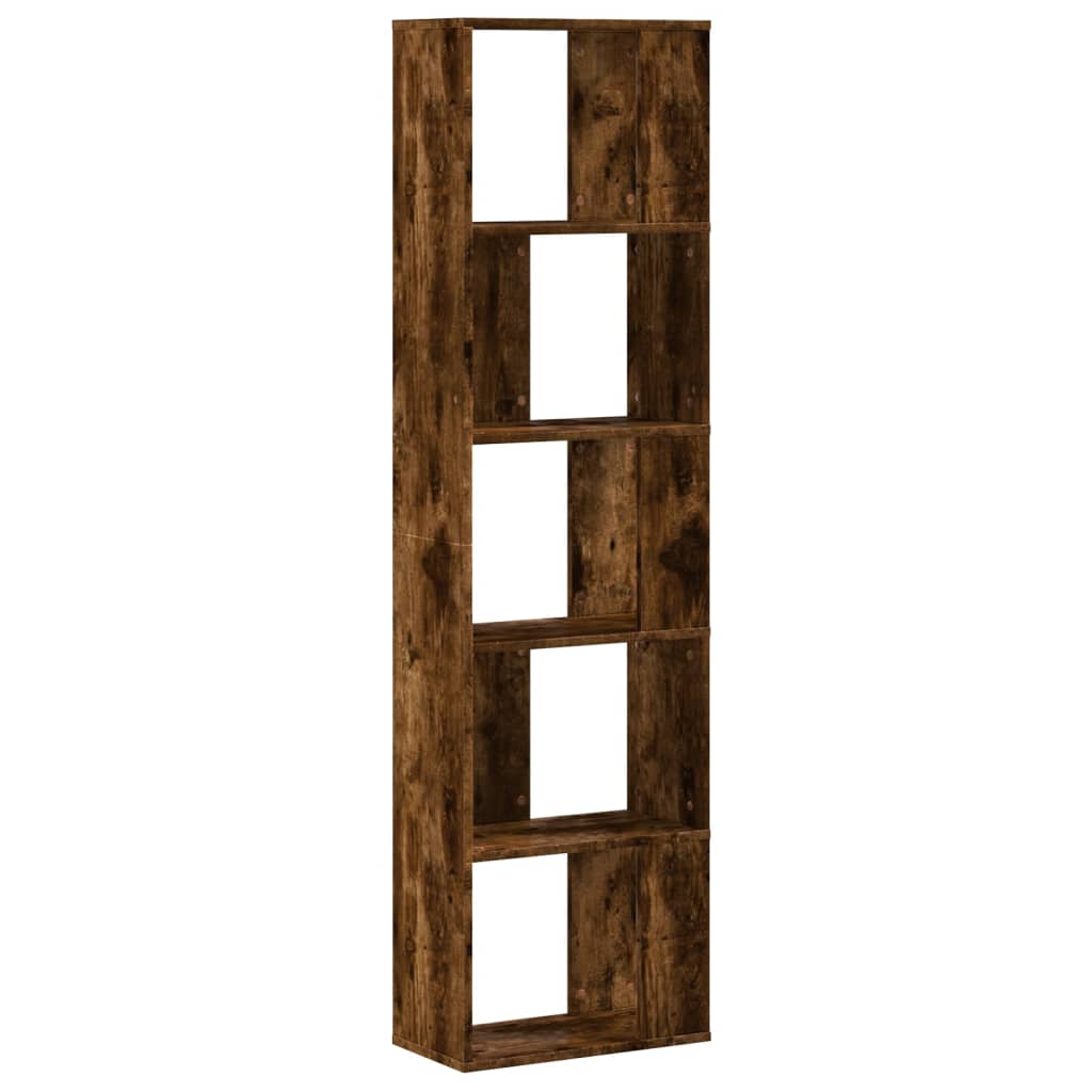 vidaXL Bibliotecă cu 5 niveluri stejar fumuriu 45x23,5x162,5 cm lemn vidaXL Bibliotecă cu 5 niveluri stejar fumuriu 45x23,5x162,5 cm lemn