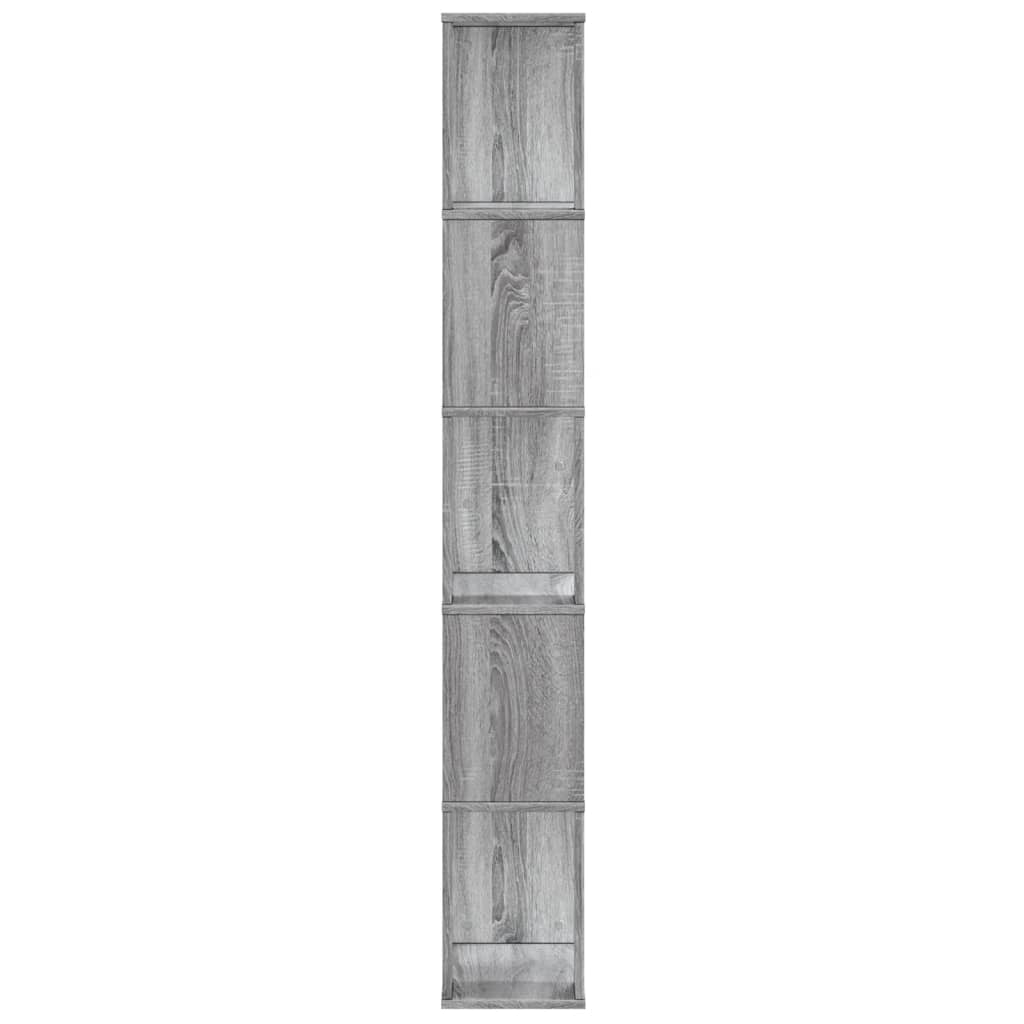 vidaXL Bibliotecă 5 niveluri gri sonoma 45x23,5x162,5cm lemn prelucrat vidaXL Bibliotecă 5 niveluri gri sonoma 45x23,5x162,5cm lemn prelucrat