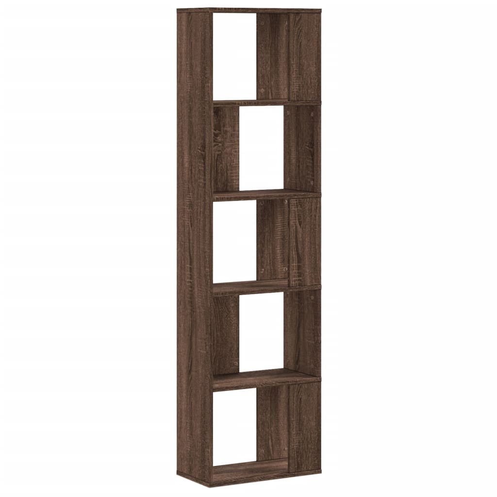 vidaXL Bibliotecă 5 niveluri stejar maro 45x23,5x162,5 cm lemn vidaXL Bibliotecă 5 niveluri stejar maro 45x23,5x162,5 cm lemn