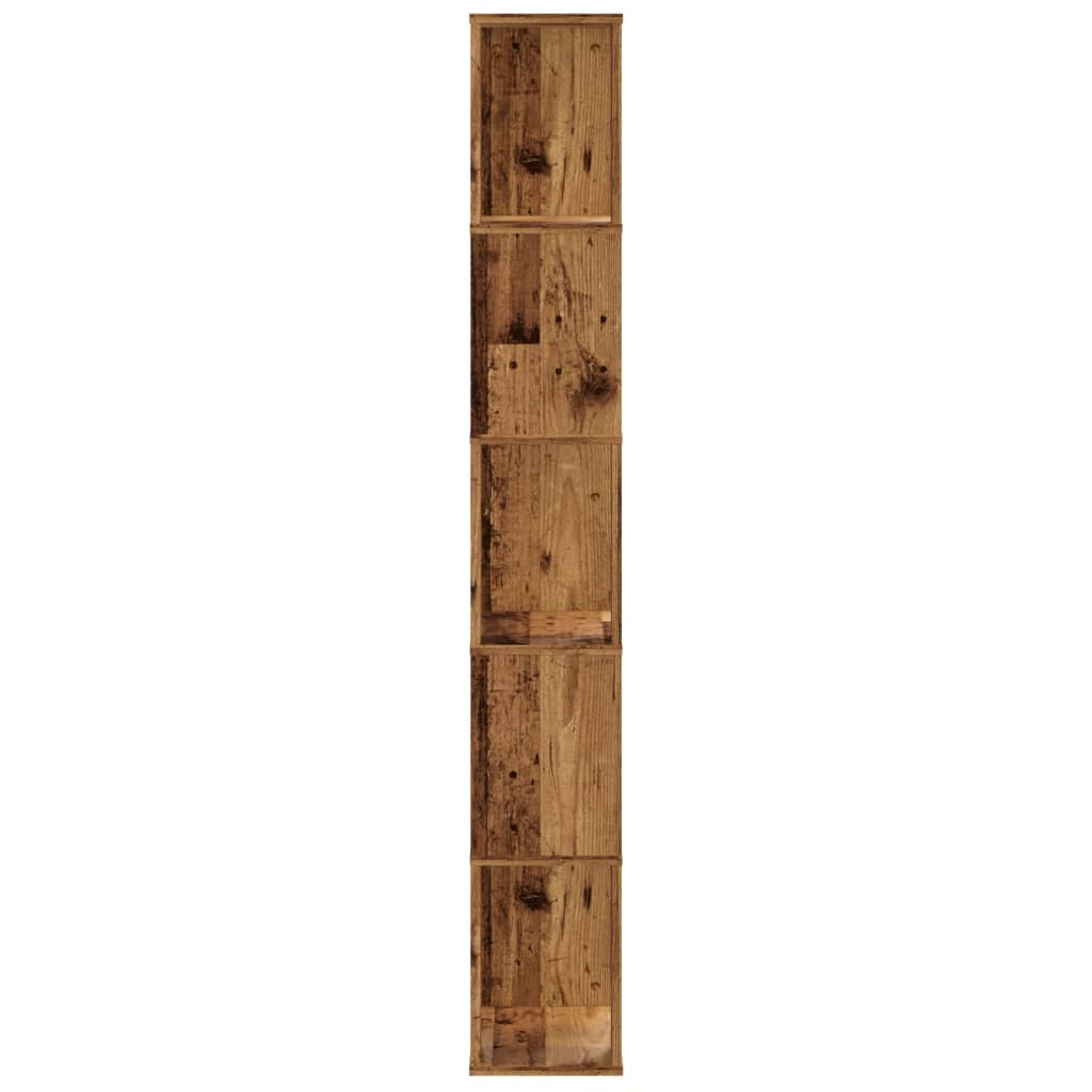 vidaXL Bibliotecă cu 5 niveluri lemn vechi 45x23,5x162,5 cm lemn vidaXL Bibliotecă cu 5 niveluri lemn vechi 45x23,5x162,5 cm lemn