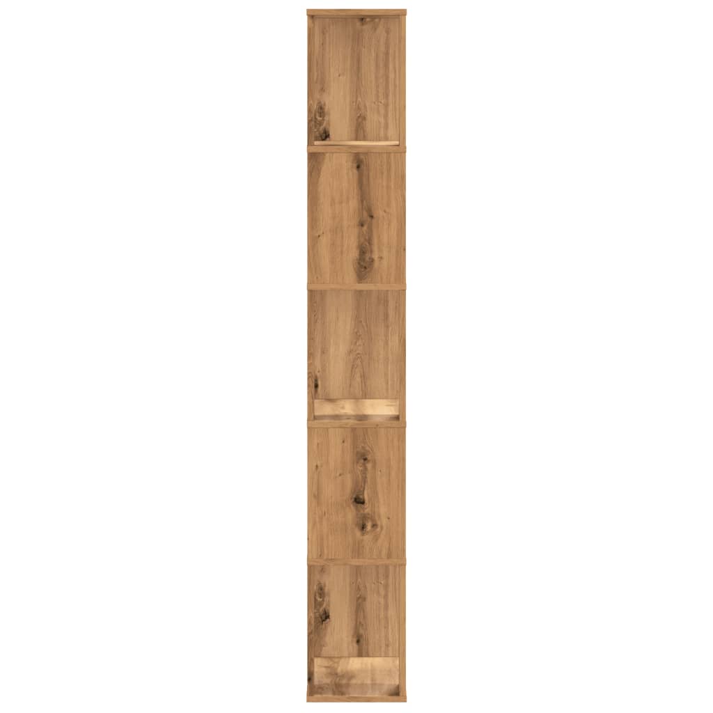 vidaXL Bibliotecă 5 niveluri stejar artizanal 45x23,5x162,5 cm lemn vidaXL Bibliotecă 5 niveluri stejar artizanal 45x23,5x162,5 cm lemn