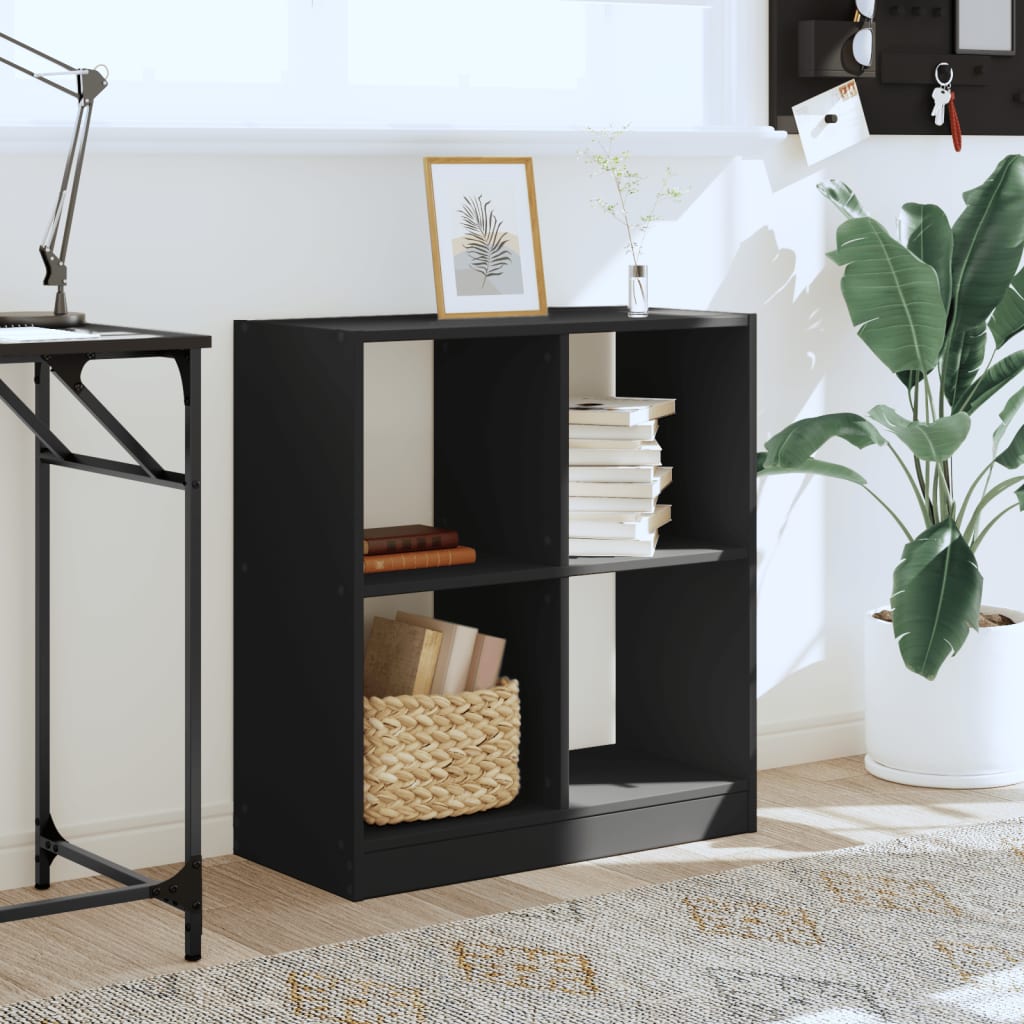 vidaXL Bibliotecă, negru, 68,5x32x75 cm, lemn prelucrat vidaXL Bibliotecă, negru, 68,5x32x75 cm, lemn prelucrat