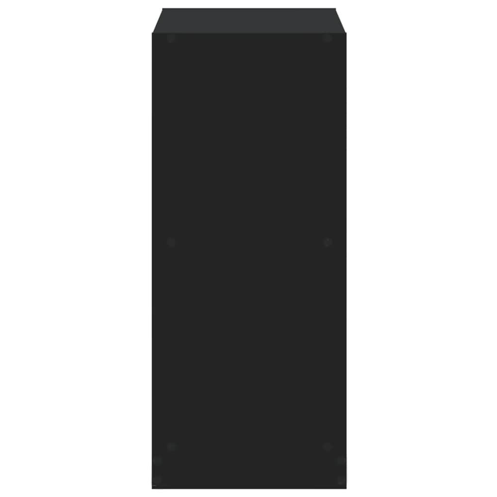 vidaXL Bibliotecă, negru, 68,5x32x75 cm, lemn prelucrat vidaXL Bibliotecă, negru, 68,5x32x75 cm, lemn prelucrat