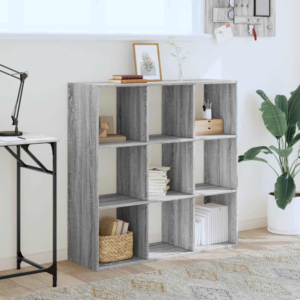vidaXL Bibliotecă, gri sonoma, 102x32x102 cm, lemn prelucrat vidaXL Bibliotecă, gri sonoma, 102x32x102 cm, lemn prelucrat