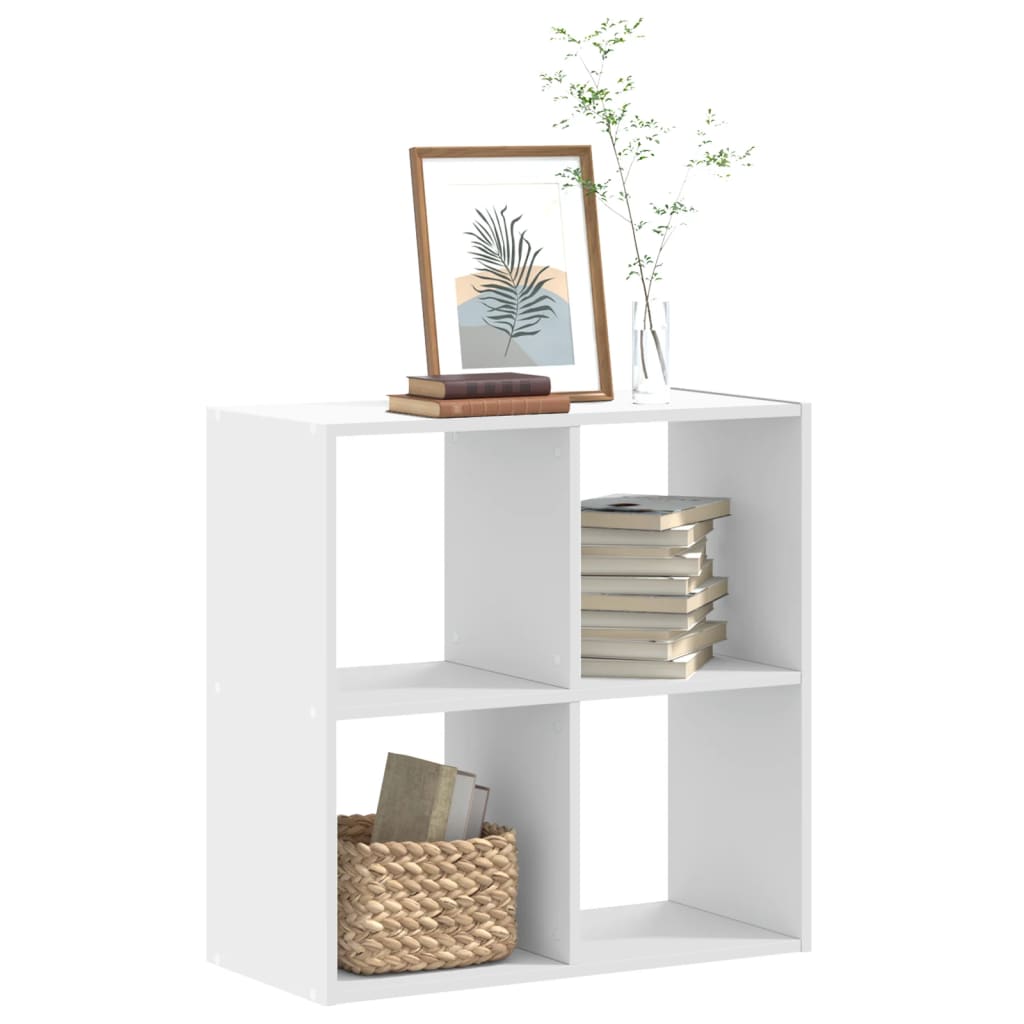 vidaXL Bibliotecă, albă, 68,5x32x68,5 cm, lemn prelucrat vidaXL Bibliotecă, albă, 68,5x32x68,5 cm, lemn prelucrat