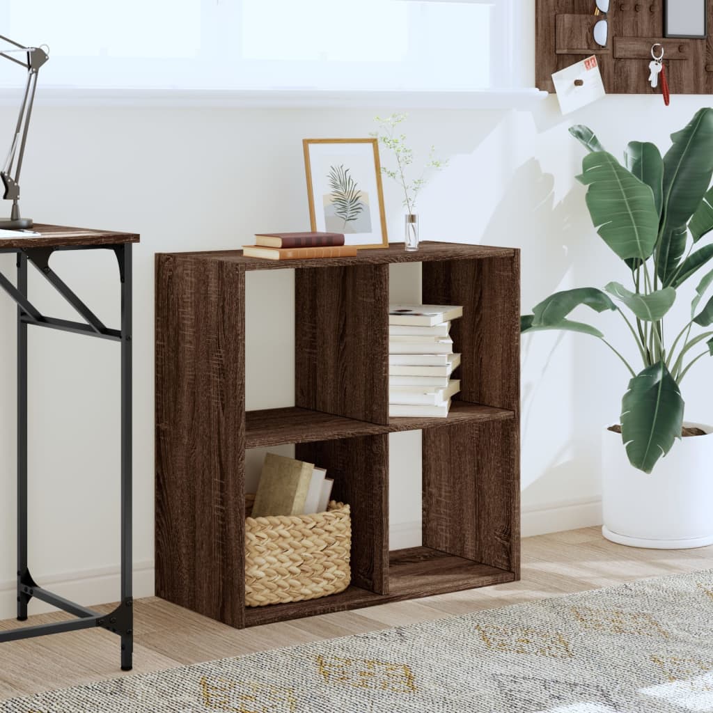 vidaXL Bibliotecă, stejar maro, 68,5x32x68,5 cm, lemn prelucrat vidaXL Bibliotecă, stejar maro, 68,5x32x68,5 cm, lemn prelucrat