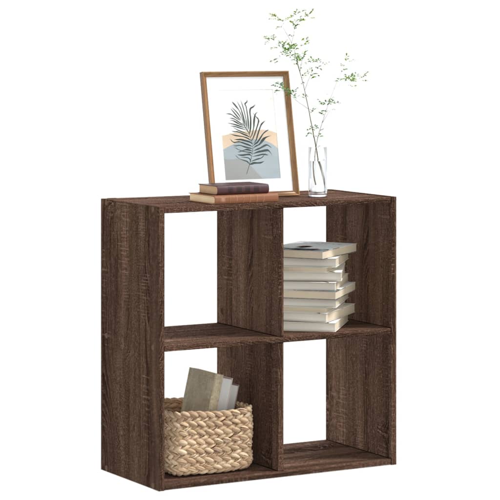 vidaXL Bibliotecă, stejar maro, 68,5x32x68,5 cm, lemn prelucrat vidaXL Bibliotecă, stejar maro, 68,5x32x68,5 cm, lemn prelucrat