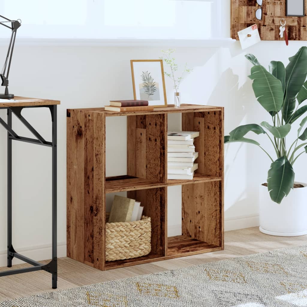 vidaXL Bibliotecă, lemn vechi, 68,5x32x68,5 cm, lemn prelucrat vidaXL Bibliotecă, lemn vechi, 68,5x32x68,5 cm, lemn prelucrat