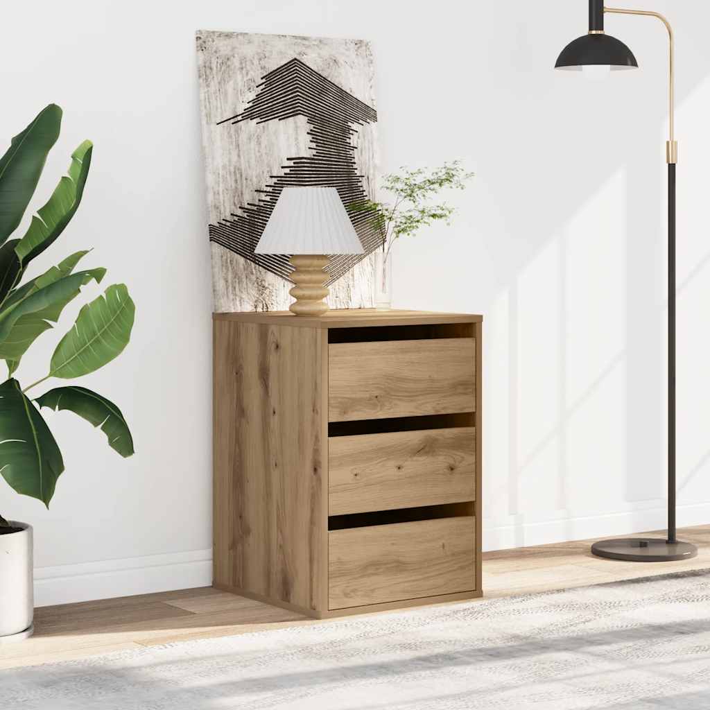 vidaXL Dulap colț sertare stejar artizanal 40x41x58 cm lemn prelucrat