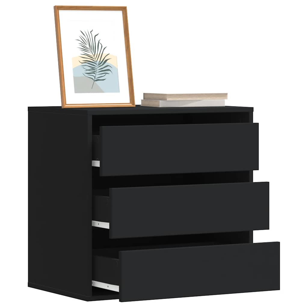 vidaXL Dulap colț cu sertare negru 60x41x58 cm lemn prelucrat vidaXL Dulap colț cu sertare negru 60x41x58 cm lemn prelucrat