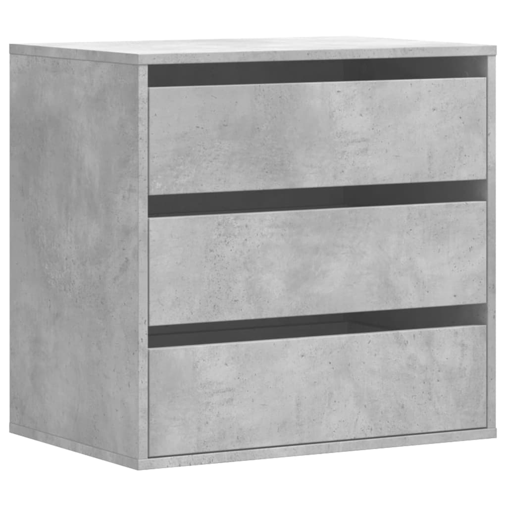 vidaXL Dulap colț cu sertare gri beton 60x41x58 cm lemn prelucrat vidaXL Dulap colț cu sertare gri beton 60x41x58 cm lemn prelucrat