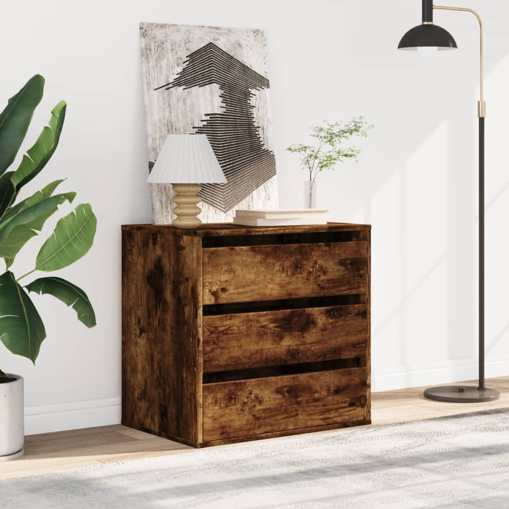 vidaXL Dulap colț cu sertare stejar fumuriu 60x41x58 cm lemn prelucrat vidaXL Dulap colț cu sertare stejar fumuriu 60x41x58 cm lemn prelucrat