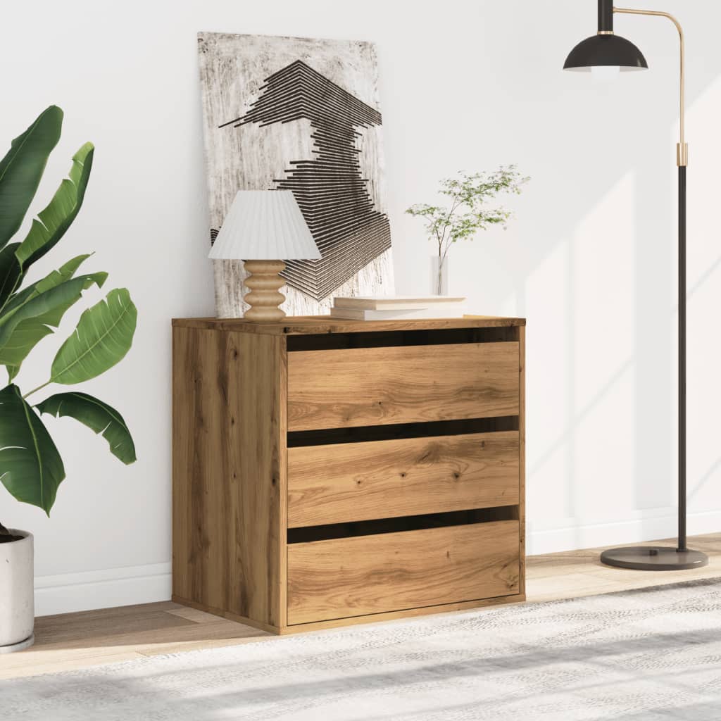 vidaXL Dulap colț sertare stejar artizanal 60x41x58 cm lemn prelucrat vidaXL Dulap colț sertare stejar artizanal 60x41x58 cm lemn prelucrat
