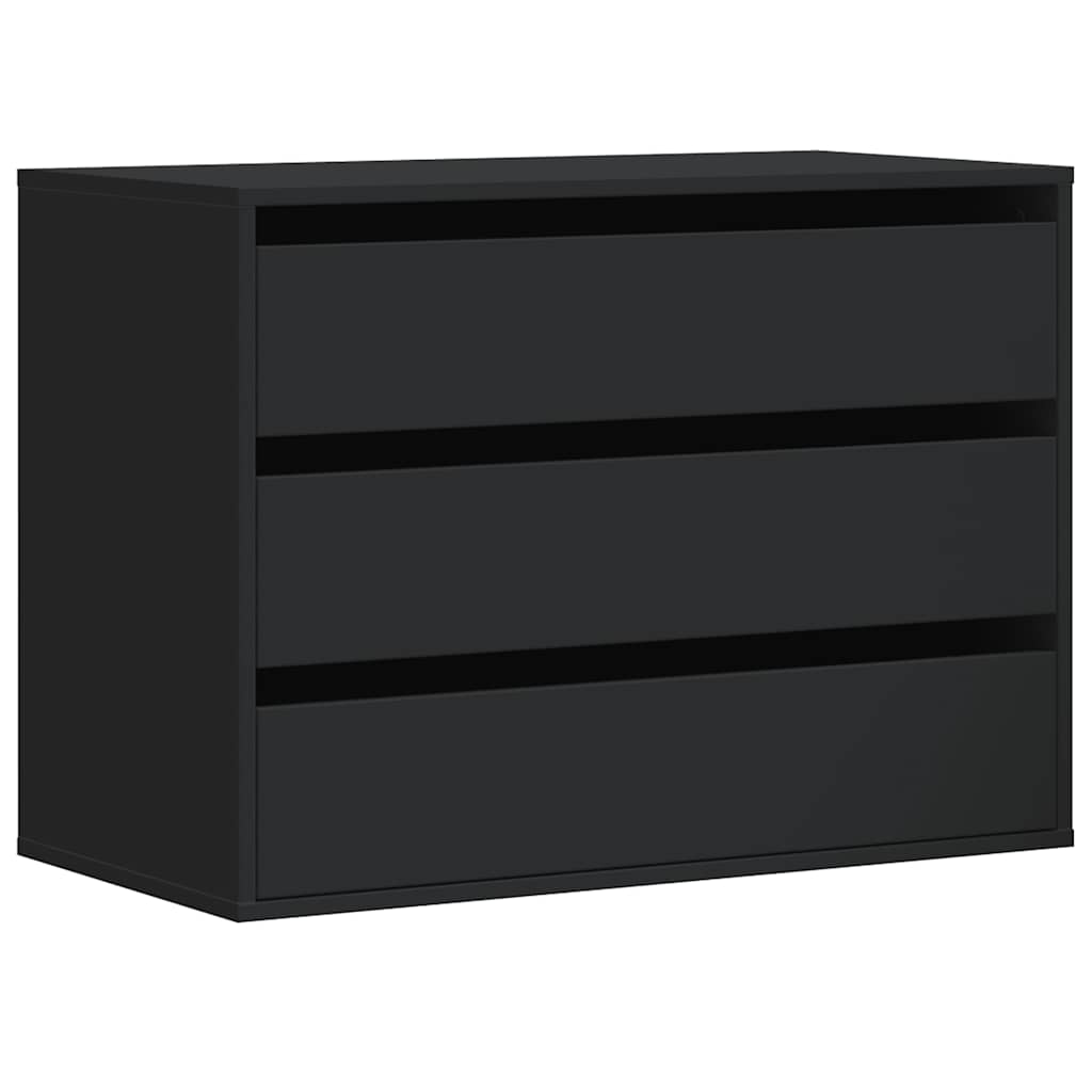 vidaXL Dulap colț cu sertare negru 80x41x58 cm lemn prelucrat vidaXL Dulap colț cu sertare negru 80x41x58 cm lemn prelucrat