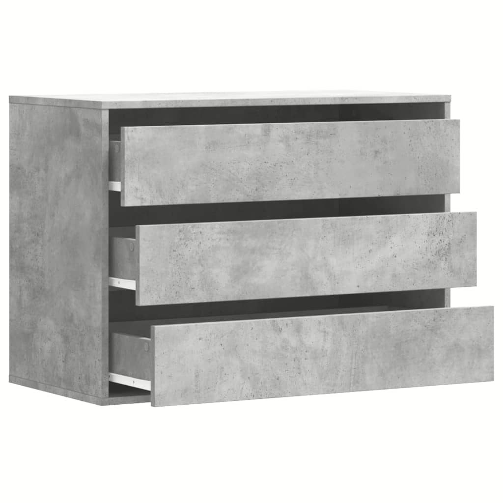 vidaXL Dulap colț cu sertare gri beton 80x41x58 cm lemn prelucrat vidaXL Dulap colț cu sertare gri beton 80x41x58 cm lemn prelucrat