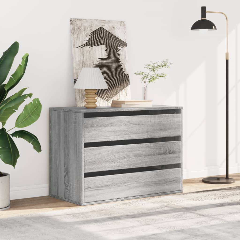 vidaXL Dulap colț cu sertare sonoma gri 80x41x58 cm lemn prelucrat vidaXL Dulap colț cu sertare sonoma gri 80x41x58 cm lemn prelucrat