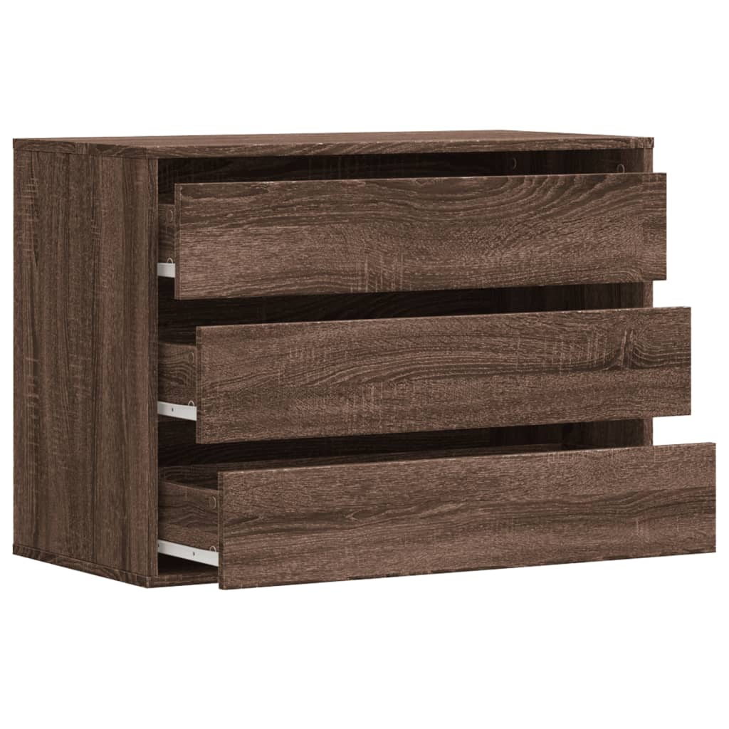 vidaXL Dulap colț cu sertare stejar maro 80x41x58 cm lemn prelucrat