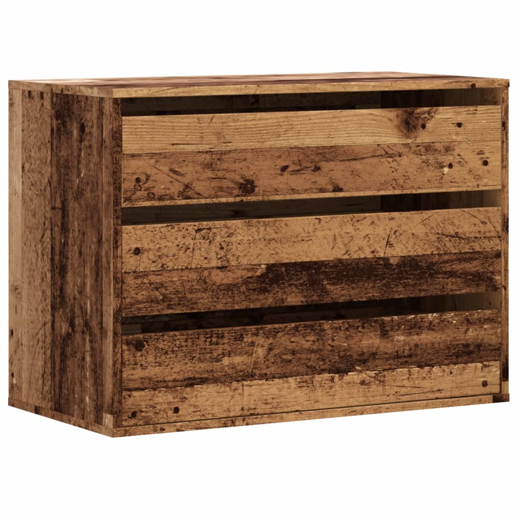 vidaXL Dulap colț cu sertare lemn vechi 80x41x58 cm lemn prelucrat vidaXL Dulap colț cu sertare lemn vechi 80x41x58 cm lemn prelucrat