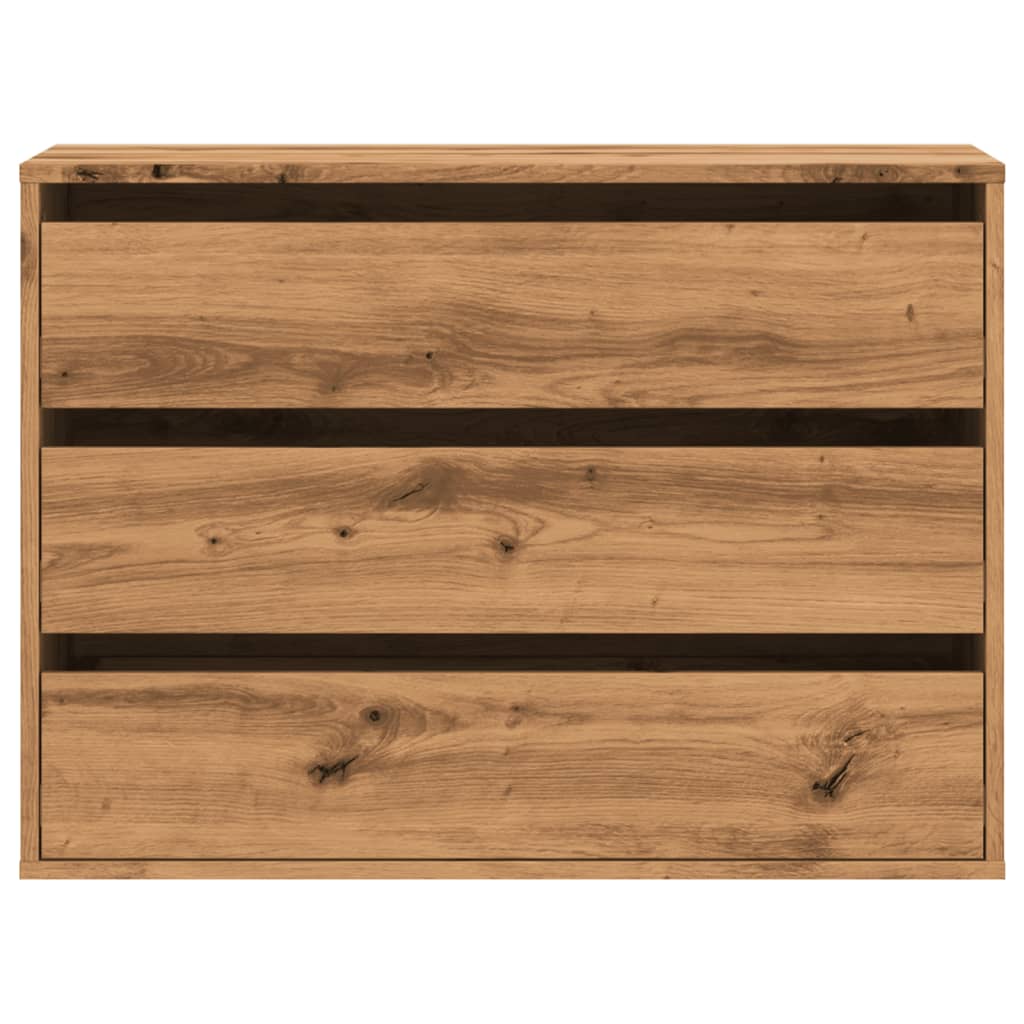 vidaXL Dulap colț sertare stejar artizanal 80x41x58 cm lemn prelucrat