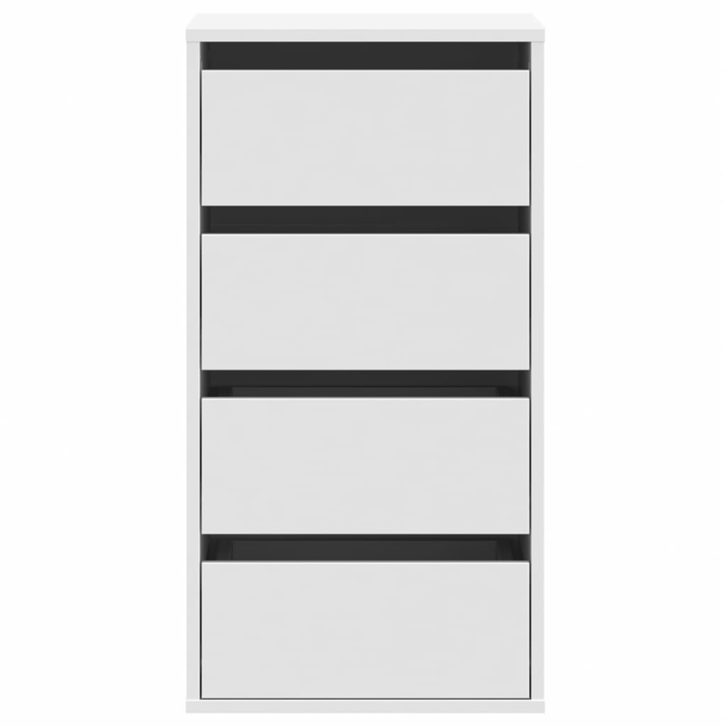 vidaXL Dulap colț cu sertare alb 40x41x76 cm lemn prelucrat vidaXL Dulap colț cu sertare alb 40x41x76 cm lemn prelucrat