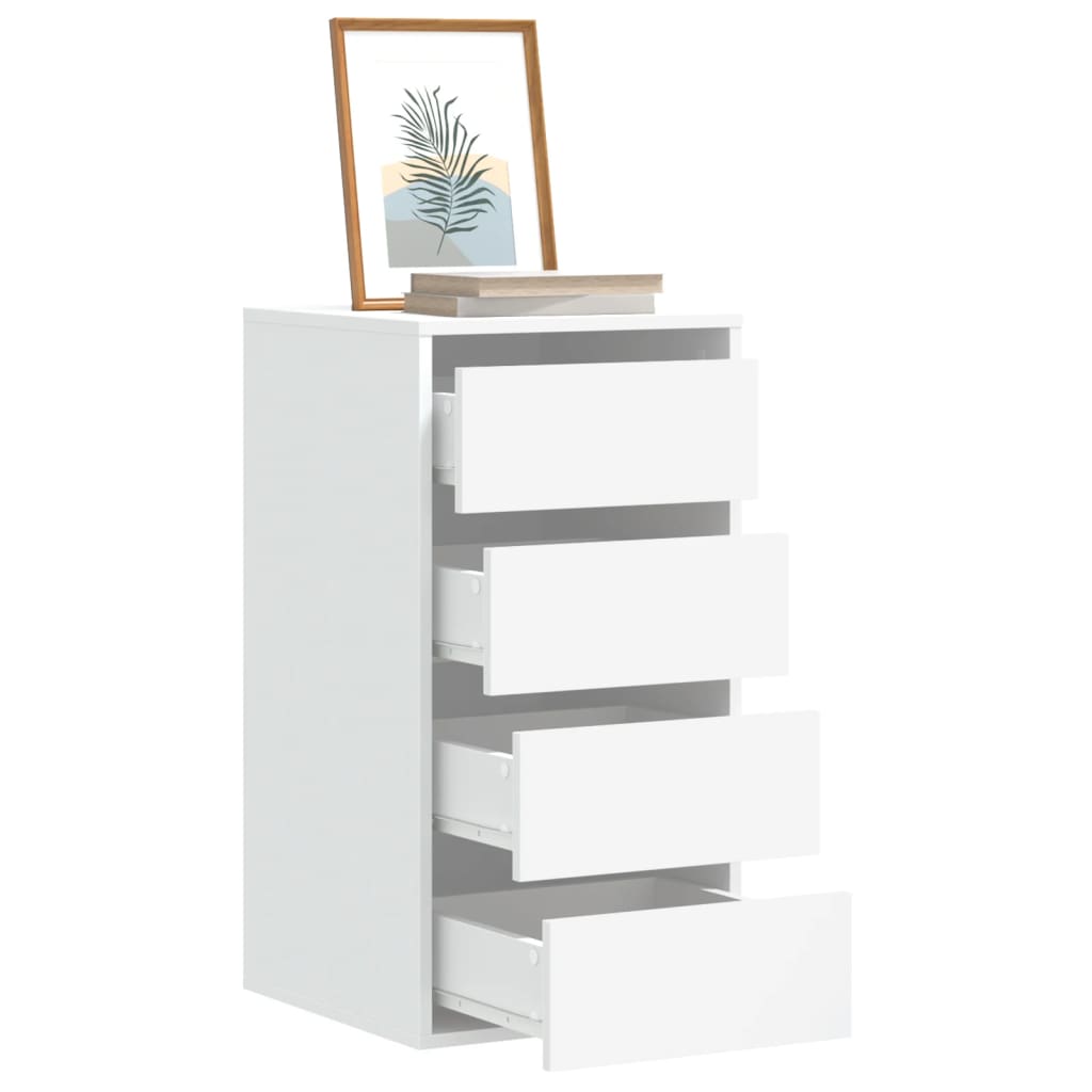 vidaXL Dulap colț cu sertare alb 40x41x76 cm lemn prelucrat vidaXL Dulap colț cu sertare alb 40x41x76 cm lemn prelucrat