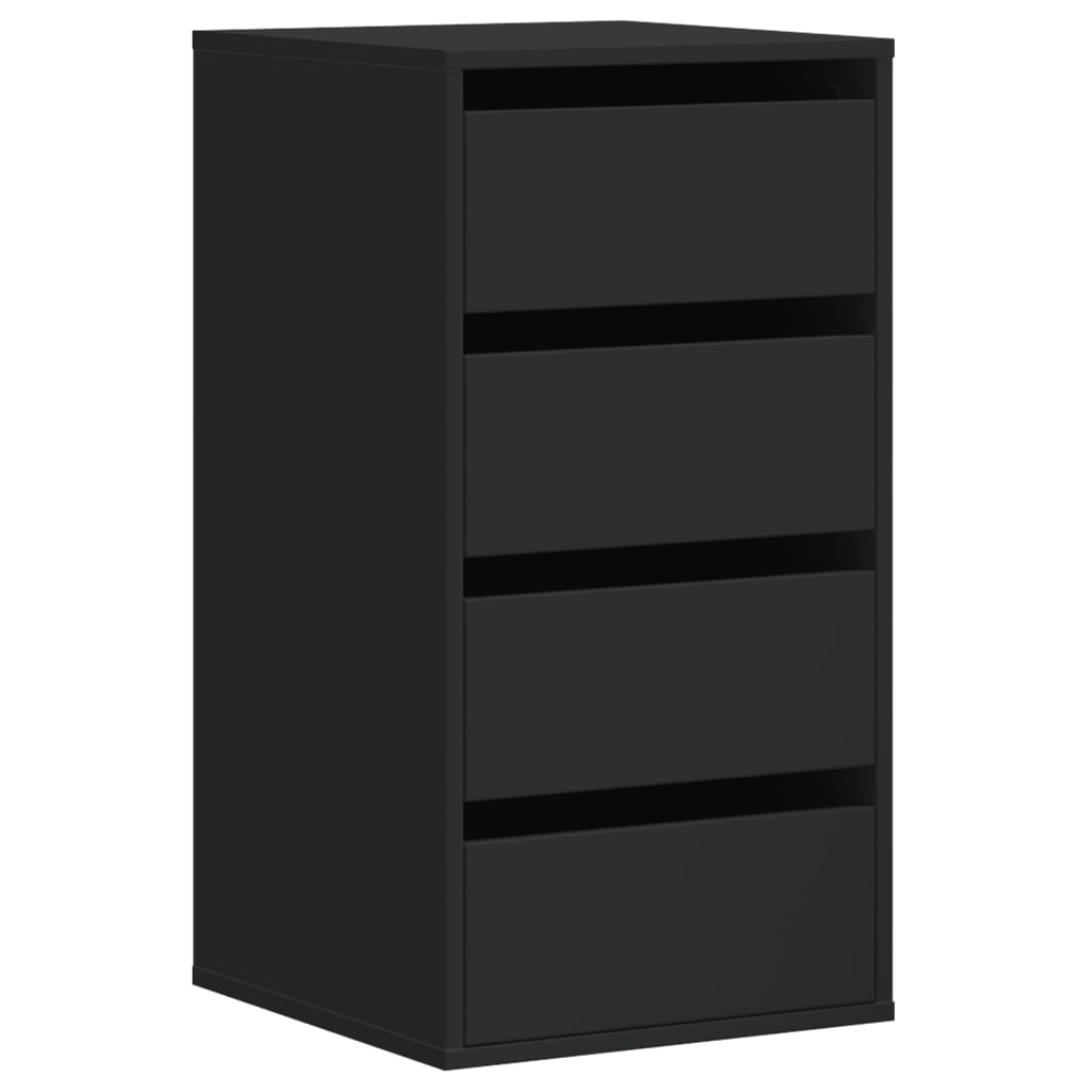 vidaXL Dulap colț cu sertare negru 40x41x76 cm lemn prelucrat vidaXL Dulap colț cu sertare negru 40x41x76 cm lemn prelucrat