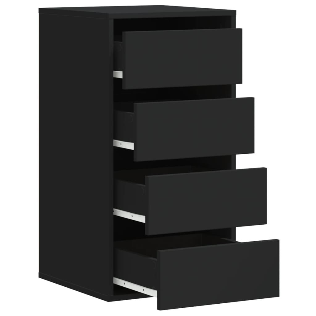 vidaXL Dulap colț cu sertare negru 40x41x76 cm lemn prelucrat vidaXL Dulap colț cu sertare negru 40x41x76 cm lemn prelucrat