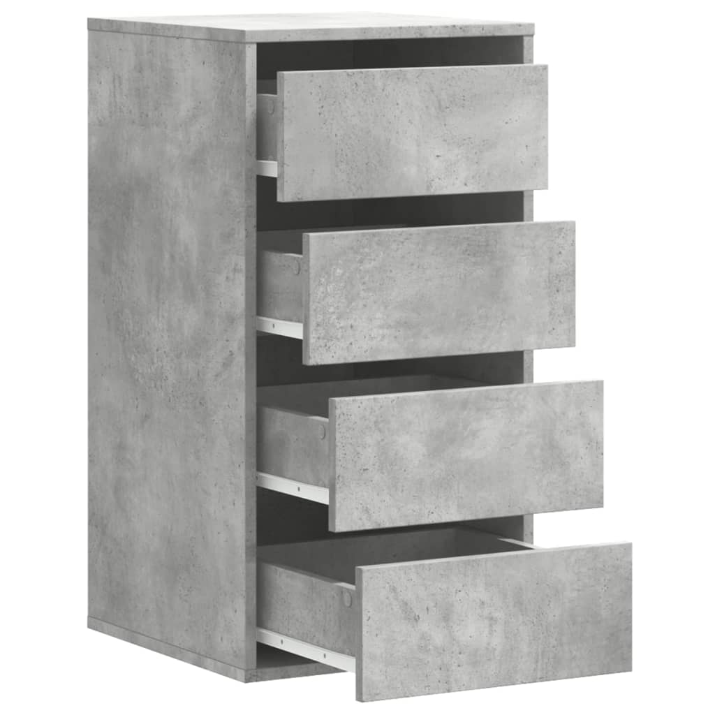 vidaXL Dulap colț cu sertare gri beton 40x41x76 cm lemn prelucrat vidaXL Dulap colț cu sertare gri beton 40x41x76 cm lemn prelucrat