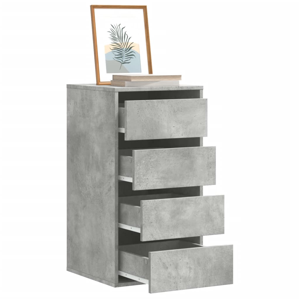 vidaXL Dulap colț cu sertare gri beton 40x41x76 cm lemn prelucrat vidaXL Dulap colț cu sertare gri beton 40x41x76 cm lemn prelucrat