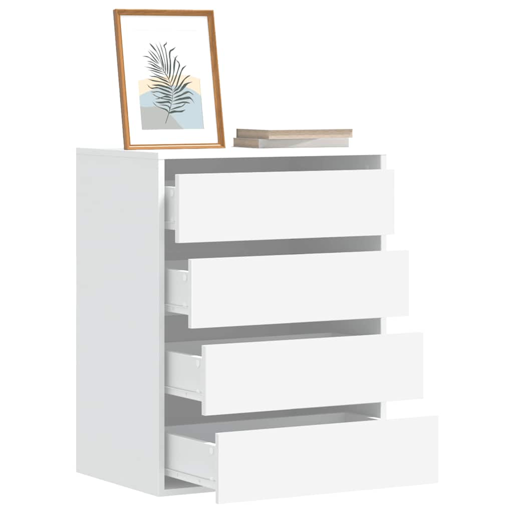vidaXL Dulap colț cu sertare alb 60x41x76 cm lemn prelucrat vidaXL Dulap colț cu sertare alb 60x41x76 cm lemn prelucrat