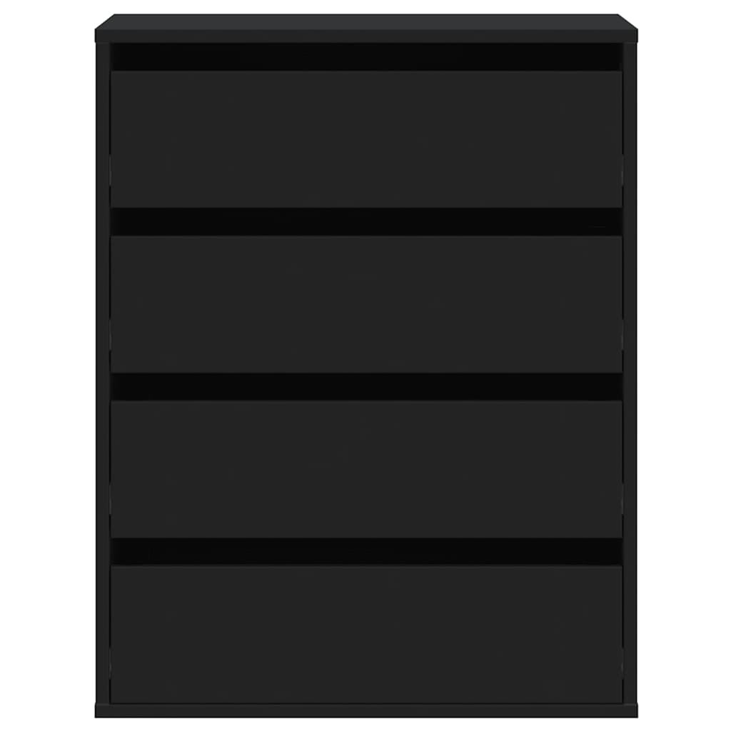 vidaXL Dulap colț cu sertare negru 60x41x76 cm lemn prelucrat