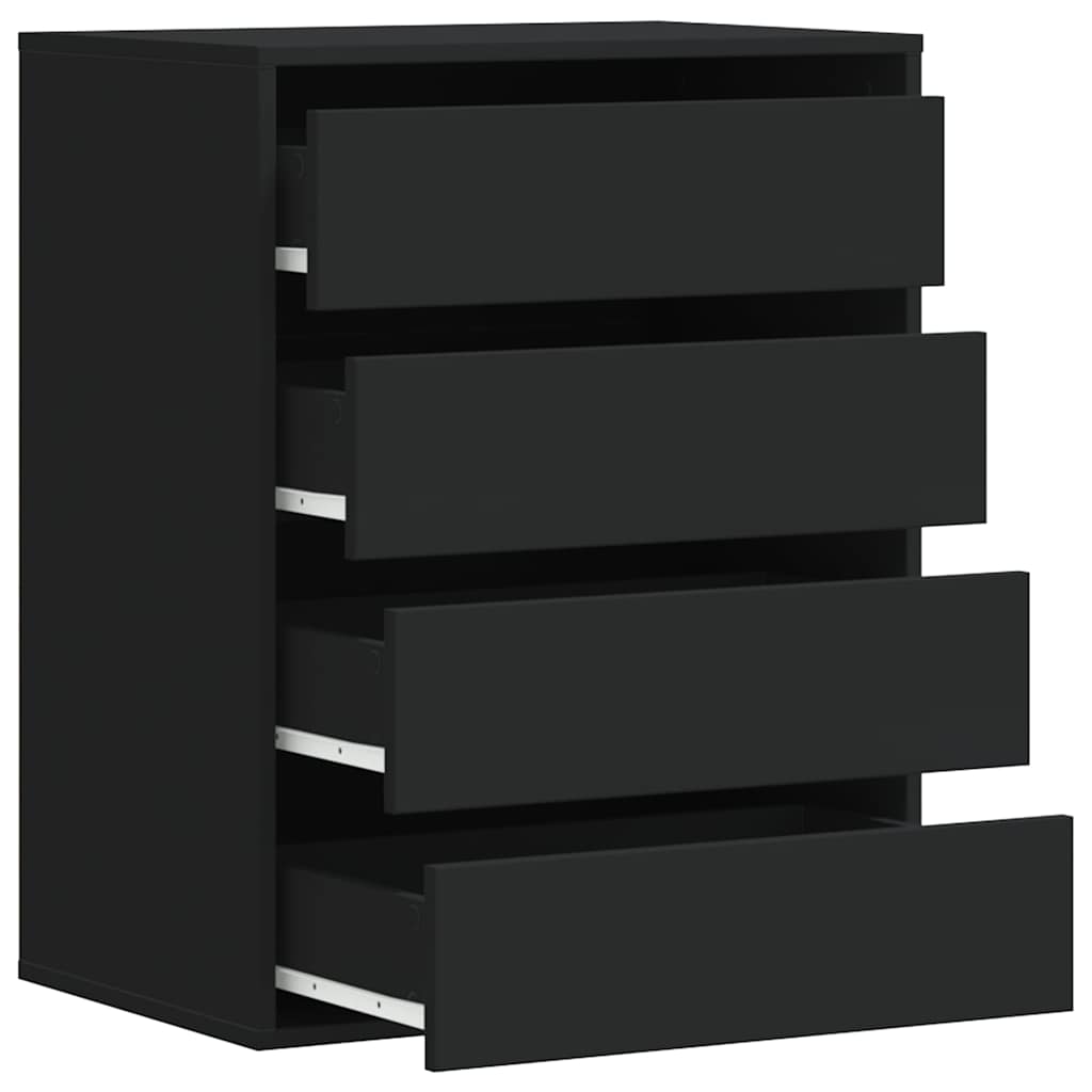 vidaXL Dulap colț cu sertare negru 60x41x76 cm lemn prelucrat