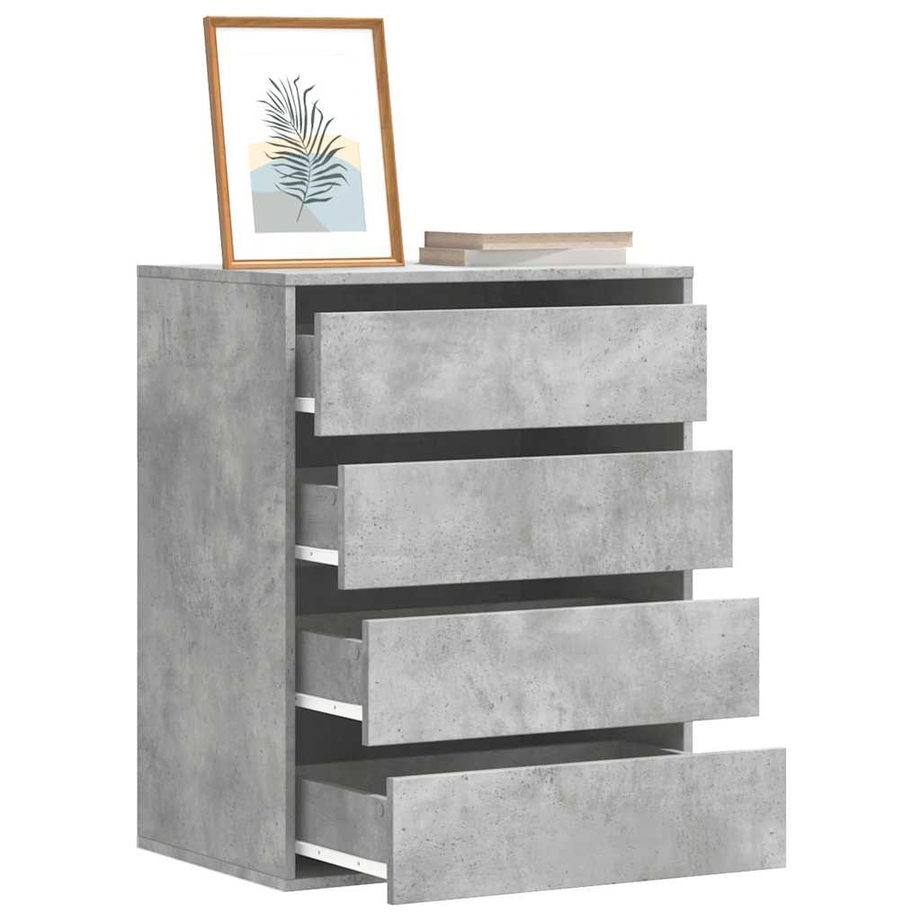 vidaXL Dulap colț cu sertare gri beton 60x41x76 cm lemn prelucrat vidaXL Dulap colț cu sertare gri beton 60x41x76 cm lemn prelucrat